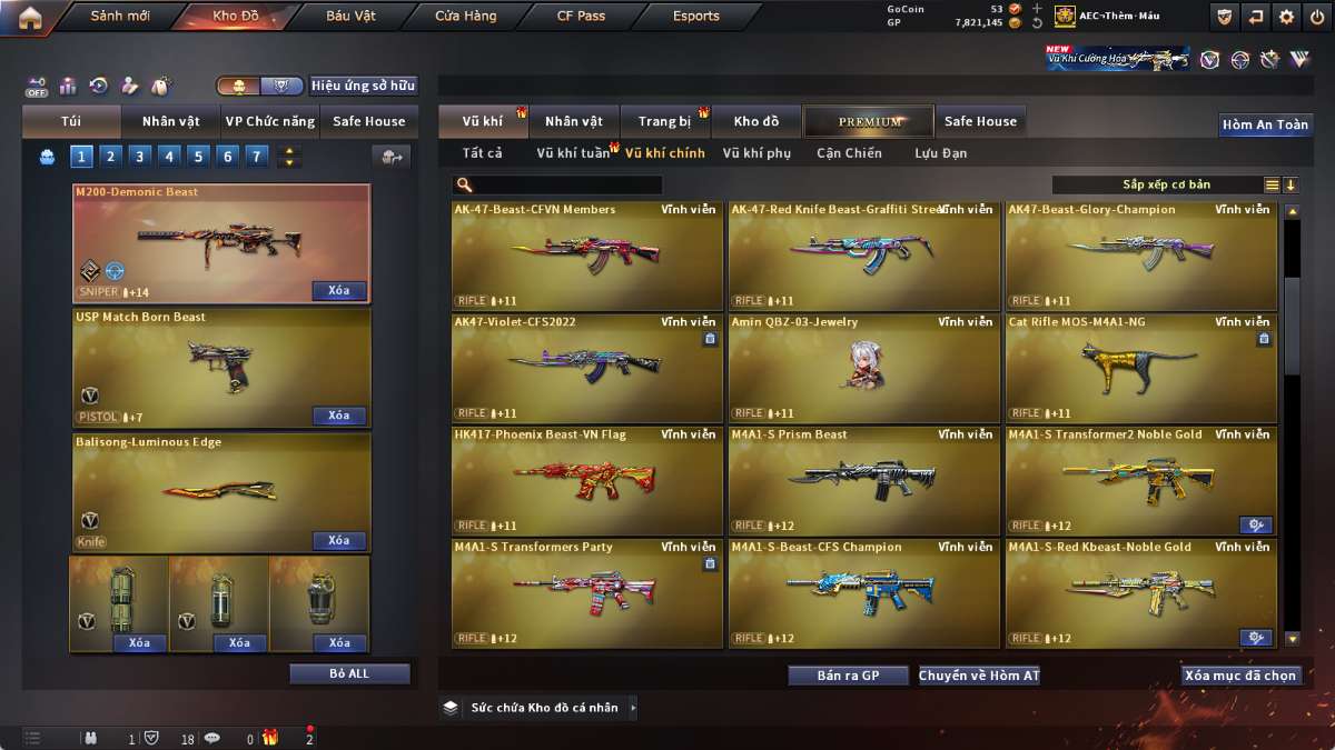 shop acc cf uy tin gia re